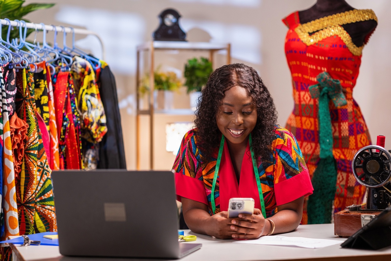 A business owner managing their shop