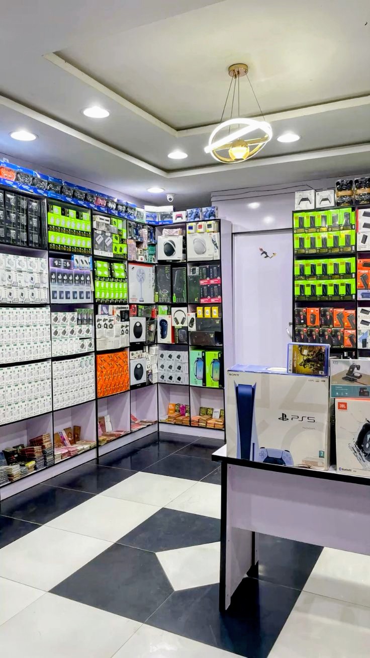 A shop owner at work in their store